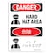 Signmission OSHA Sign, Hard Hat Area Bilingual, 10in X 7in, 7" W, 10" H, Hard Hat Area, D-710-VJ-1292 OS-DS-D-710-VJ-1292 - alternate 1